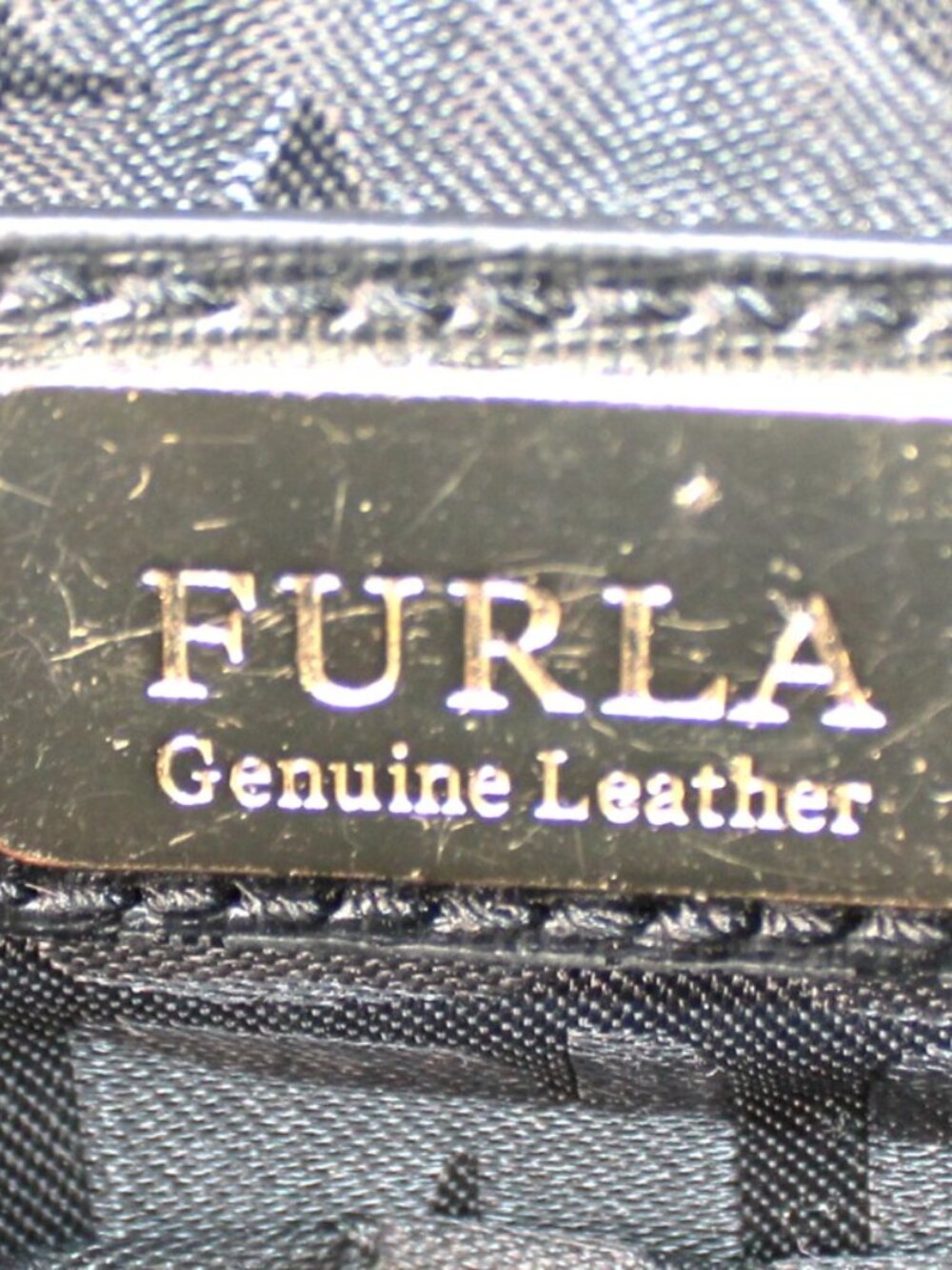Furla Black Leather Satchel Top Handle Bag w/ Shoulder Strap Gold Hardware - Picture 8 of 12